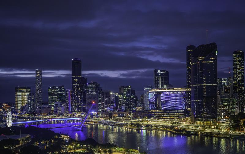 Sunset Brisbane From South Bank