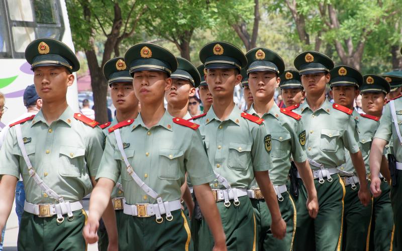 Police on patrol Beijing